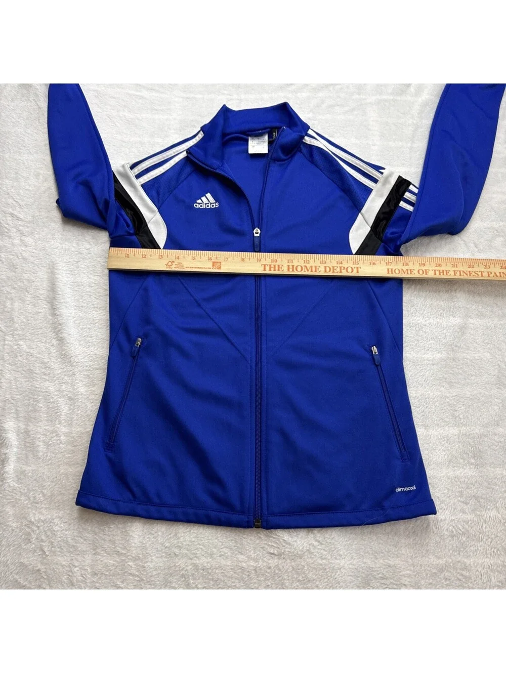 Adidas Women’s Small Track Jacket Blue With White (2441)